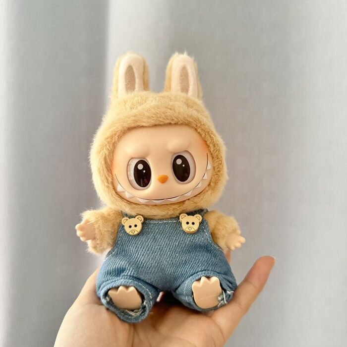 Labubu Clothes Set Outfit - Denim Overalls (No Dolls) - Image 5