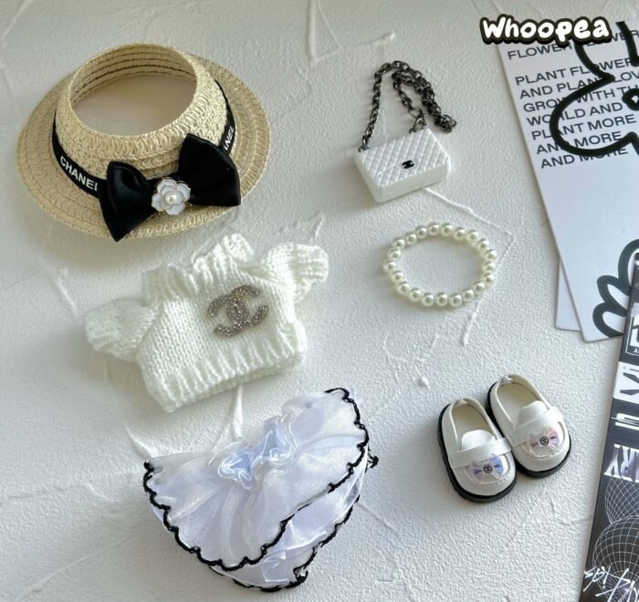 POP MART Labubu Replacing Clothes Set. Labubu Chanel Outfit (No Dolls) - Image 2