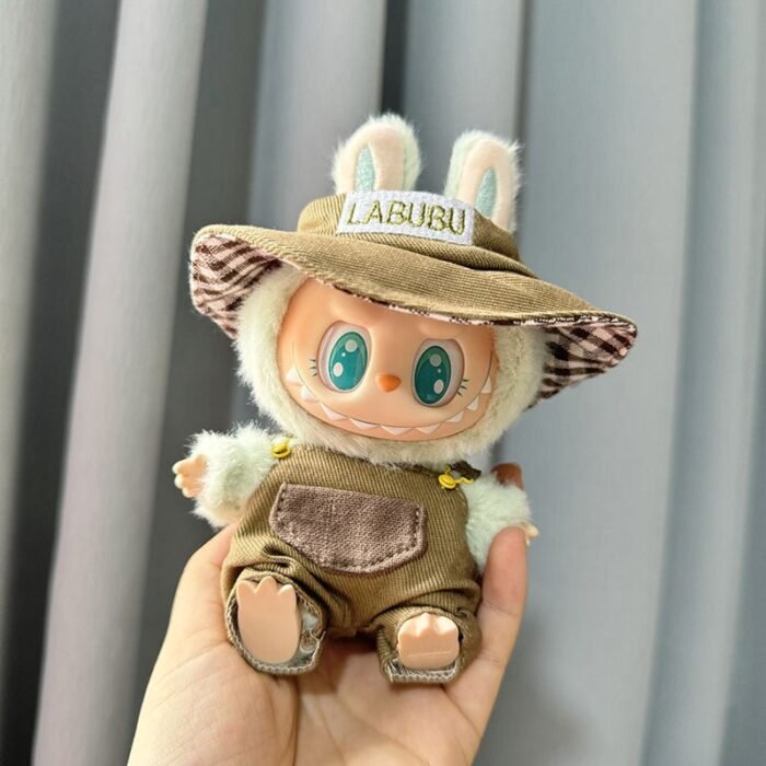 Labubu Clothes Set Outfit - Denim Overalls (No Dolls) - Image 2