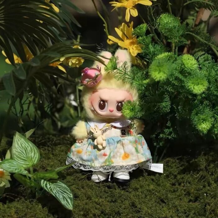 Handmade Labubu outfits- cute flower dress (for labubu 17cm) [pre order] - Image 5