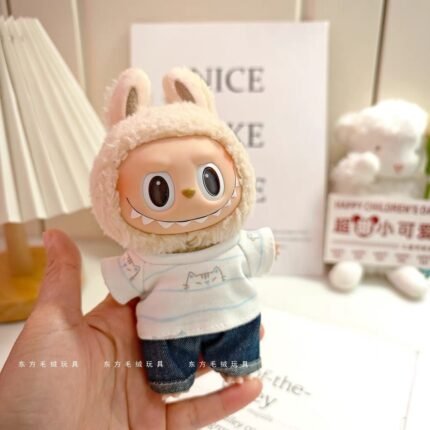 Handmade Labubu outfits- cute cat shirt + jean  [pre order]