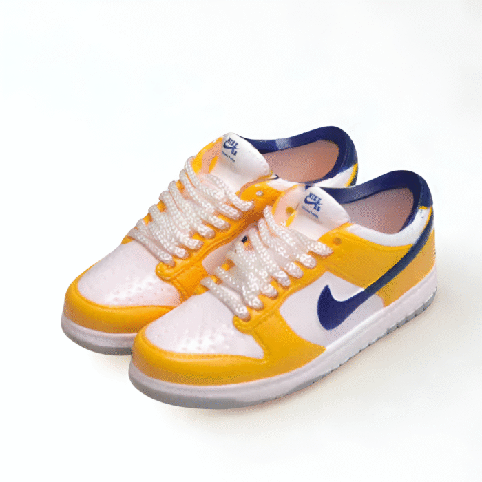Labubu Dunk Lakers Inspired Miniature Sneakers - Image 1