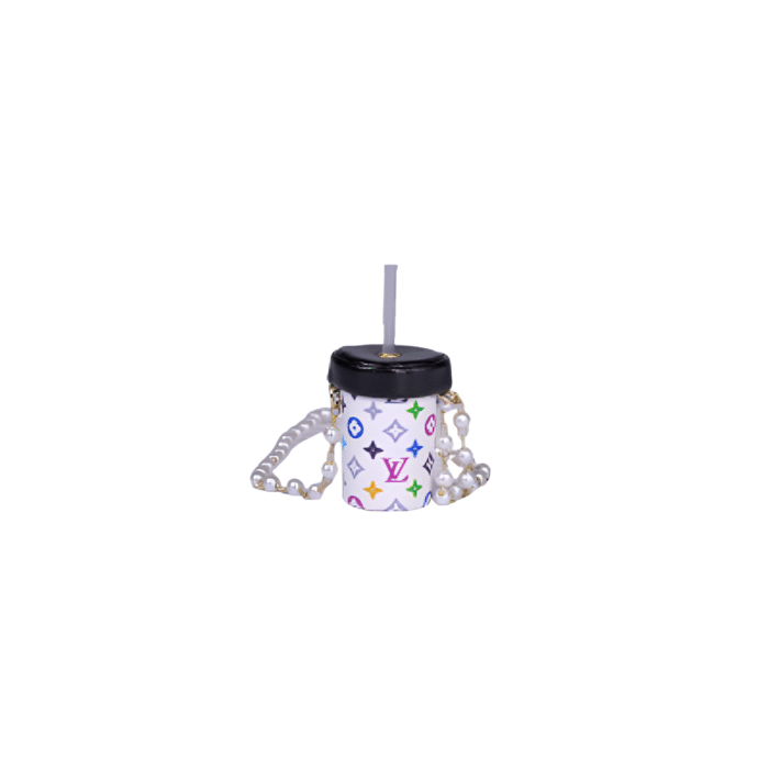 Labubu Miniature Designer Bubble Tea Cup - L.V. Inspired - Image 2