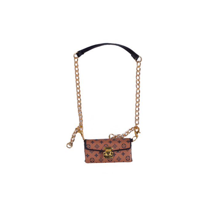 Labubu Miniature Monogram Trunk Clutch - L.V Inspired - Image 3