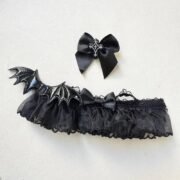 Handmade Black Batwing Gothic Dress Labubu Outfit - Image 2