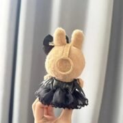 Handmade Black Batwing Gothic Dress Labubu Outfit - Image 6