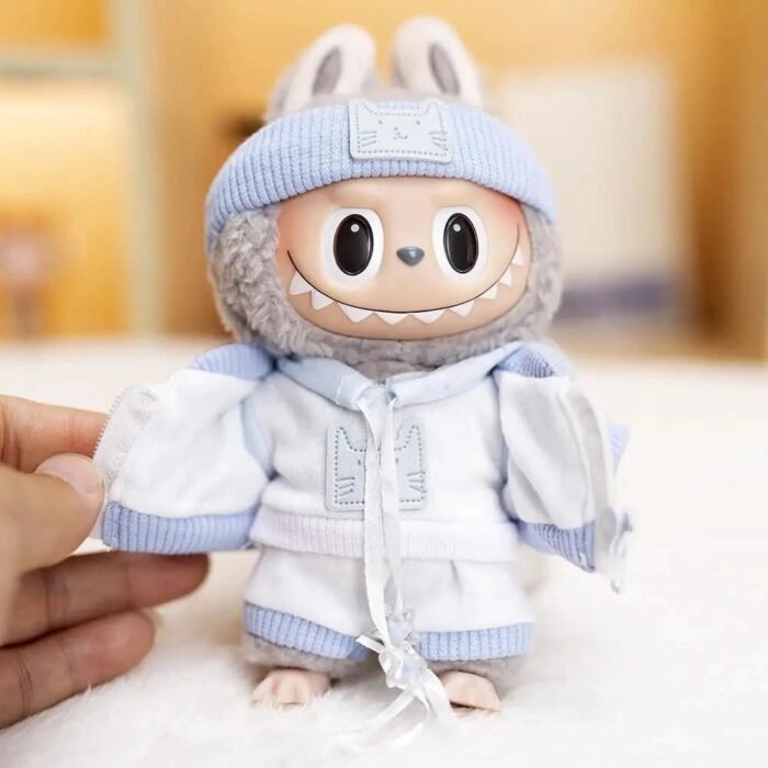 Handmade Labubu Baby Blue Cosy Outfit with Accessories - Image 4