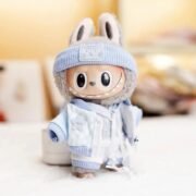 Handmade Labubu Baby Blue Cosy Outfit with Accessories - Image 2