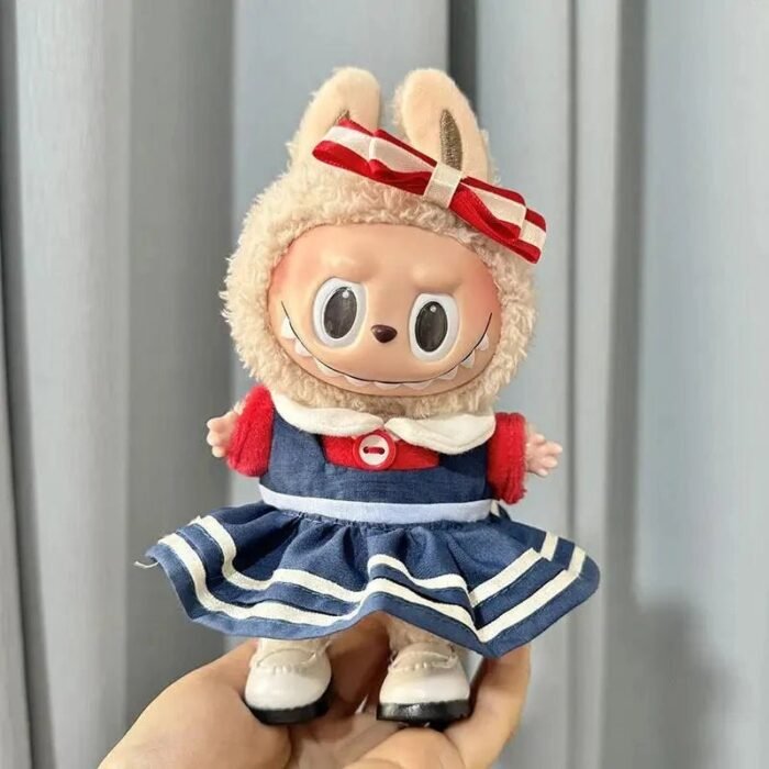 Handmade Labubu Blue Red Sailor Moon Outfit with Accessories - Image 3