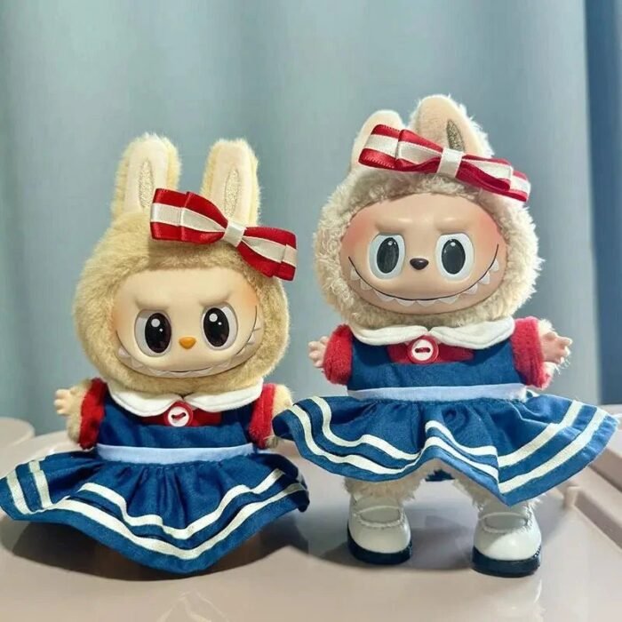 Handmade Labubu Blue Red Sailor Moon Outfit with Accessories - Image 2