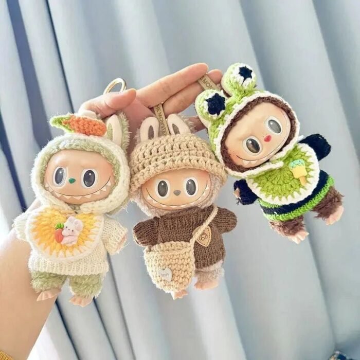 Handmade Labubu Crochet Animal Outfits - Image 2
