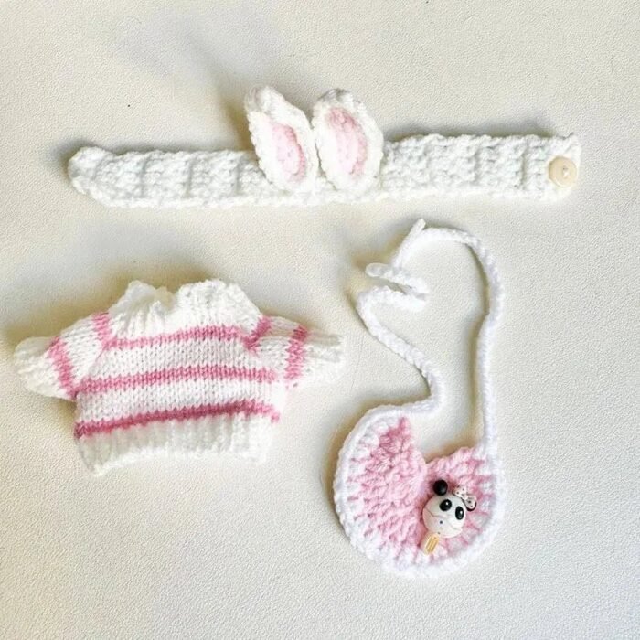 Handmade Labubu Crochet Animal Outfits - Image 15