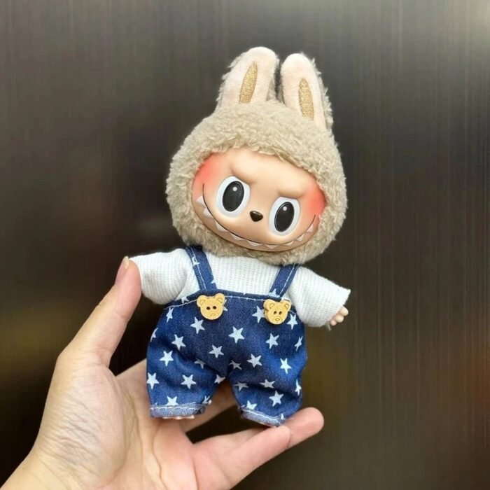 Handmade Labubu Denim Dungaree Outfits - Image 4
