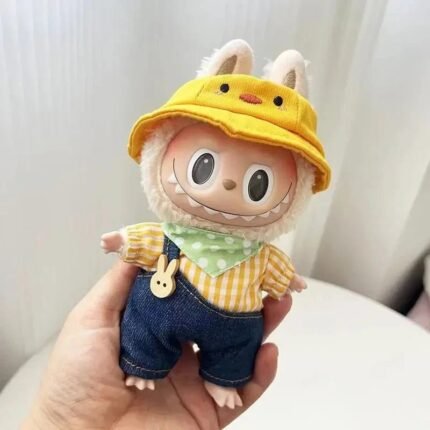 Handmade Labubu Denim Dungaree Outfits