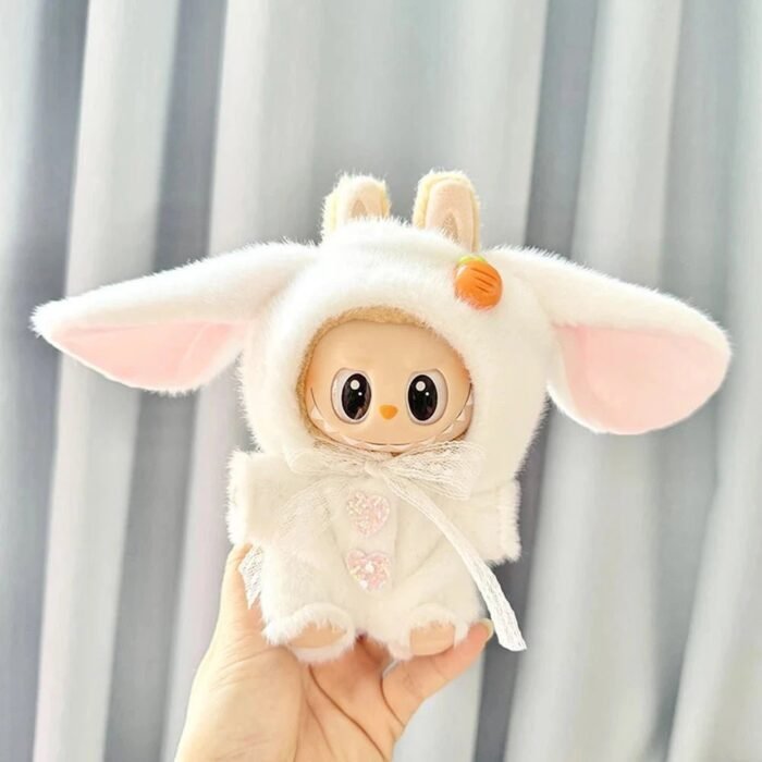 Handmade Labubu Kawaii Bunny Overalls Outfit - Image 6