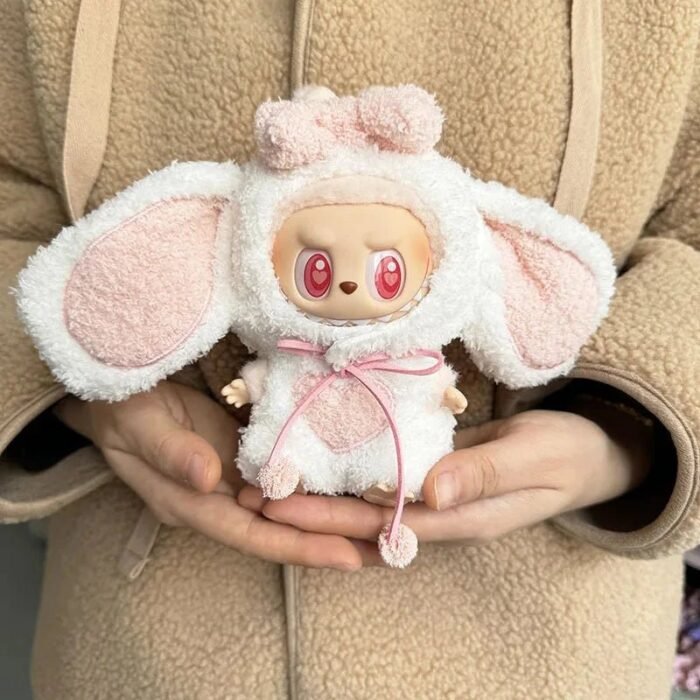 Handmade Labubu Kawaii Bunny Overalls Outfit - Image 1
