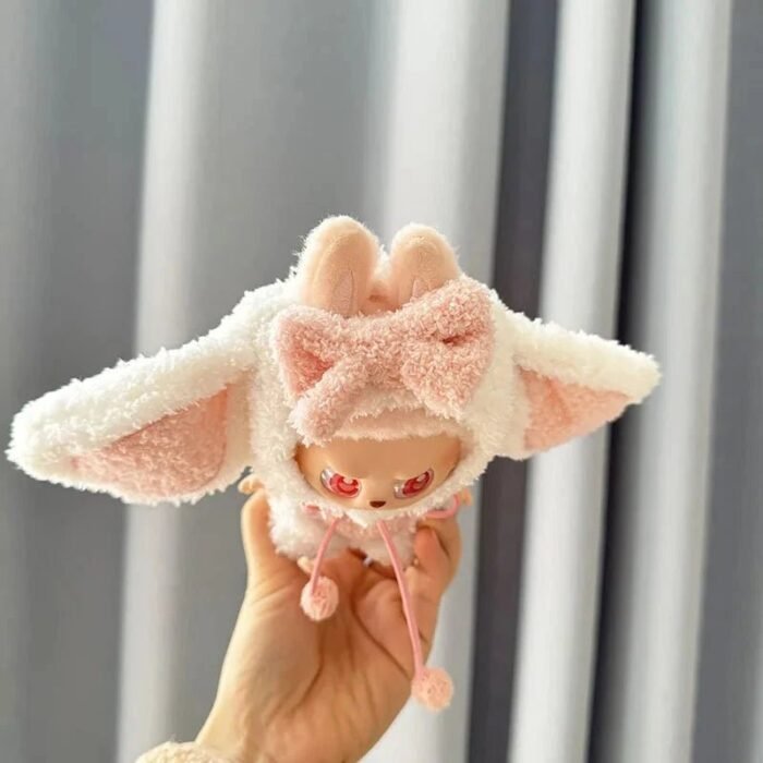 Handmade Labubu Kawaii Bunny Overalls Outfit - Image 2