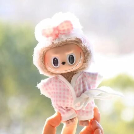 Handmade Labubu Plaid Floral Pajamas Outfit with Accessories