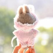 Handmade Labubu Plaid Floral Pajamas Outfit with Accessories - Image 8
