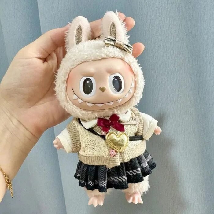 Handmade Labubu School Uniform Outfit with Accessories - Image 5