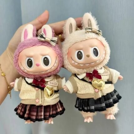 Handmade Labubu School Uniform Outfit with Accessories