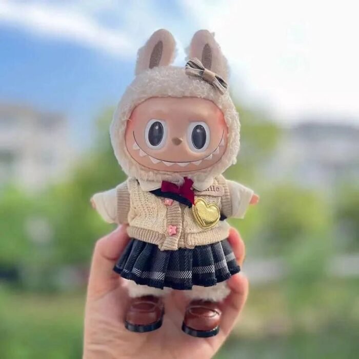 Handmade Labubu School Uniform Outfit with Accessories - Image 7