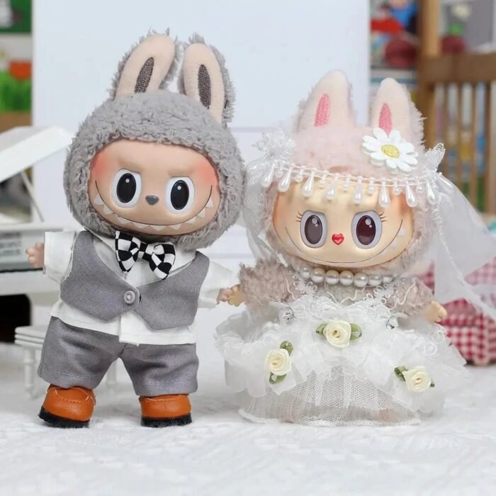 Handmade Wedding Marriage Couple Labubu Outfit - Image 2