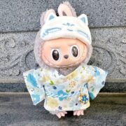 Kawaii Labubu Kitsune Fox Japanese Kimono Outfit - Image 4