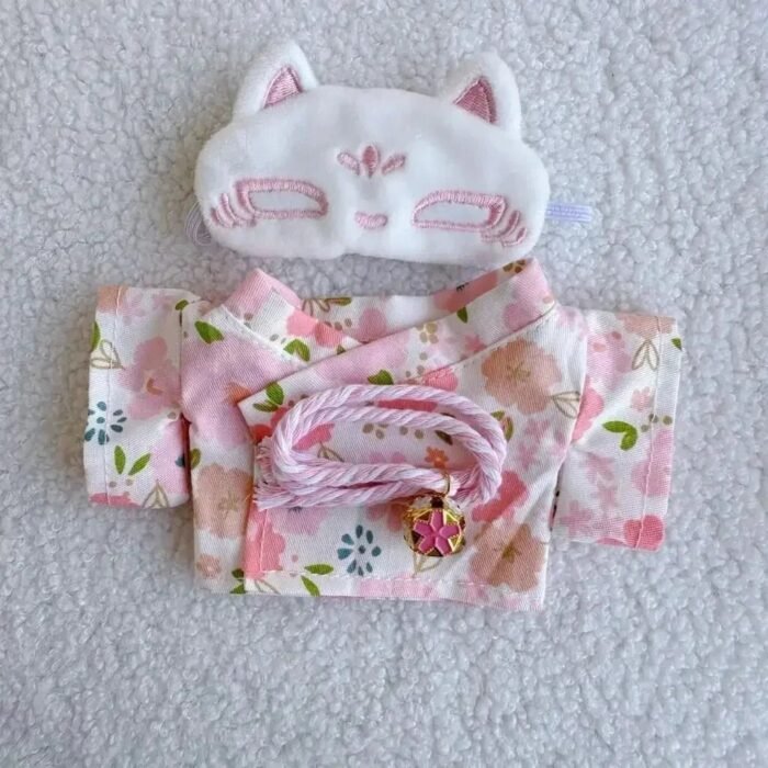 Kawaii Labubu Kitsune Fox Japanese Kimono Outfit - Image 5