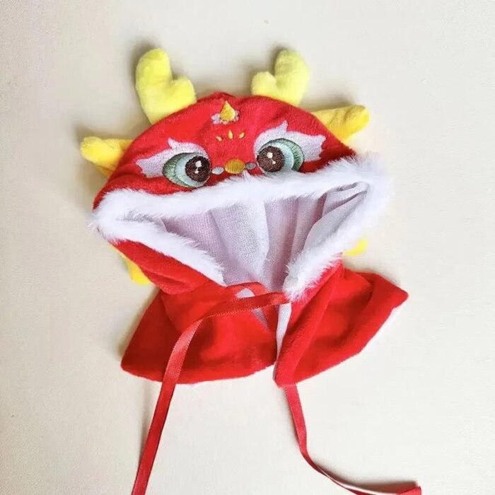 Kawaii Labubu Red Chinese Dragon Outfit - Image 2