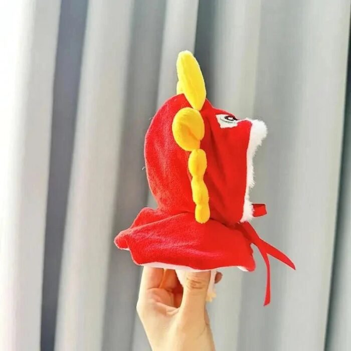 Kawaii Labubu Red Chinese Dragon Outfit - Image 5