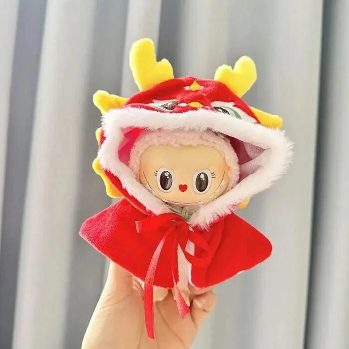 Kawaii Labubu Red Chinese Dragon Outfit - Image 6