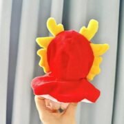 Kawaii Labubu Red Chinese Dragon Outfit - Image 4