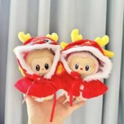 Kawaii Labubu Red Chinese Dragon Outfit