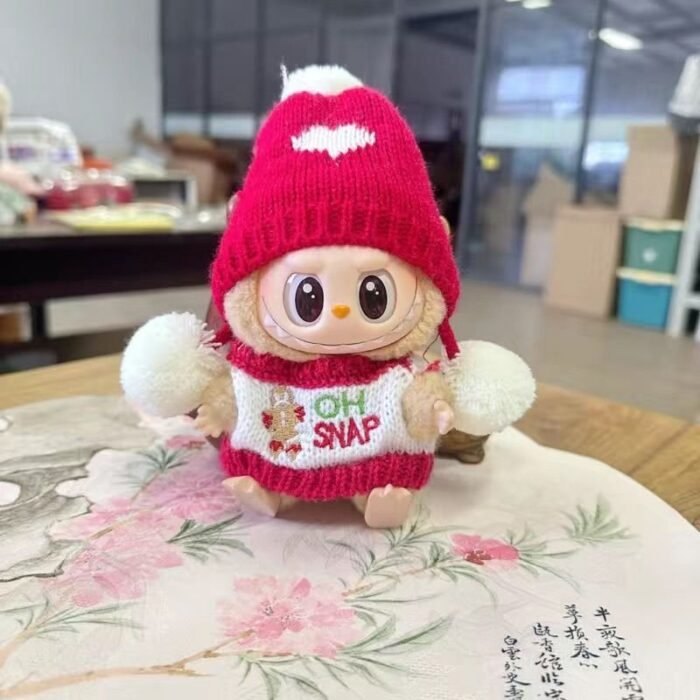 Labubu Little Heart Cap + Little Cokkie Man Costume - Image 2